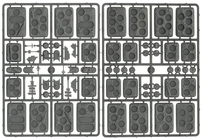 Flames of War: Plastic Bases - Rubble (XX106)