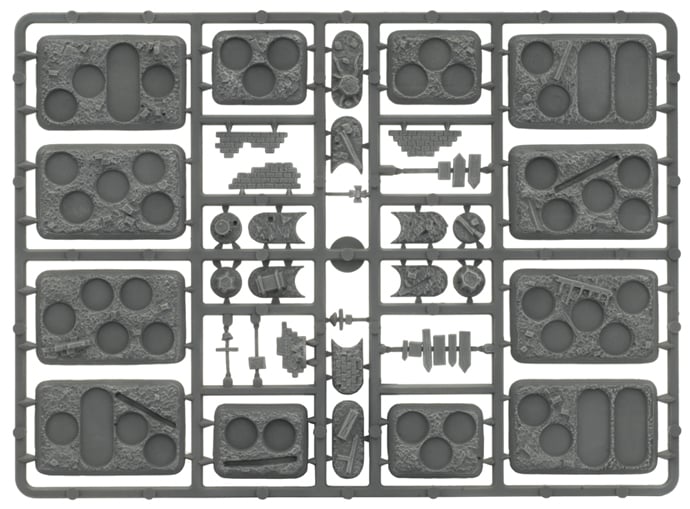Flames of War: Plastic Bases - Rubble (XX106)