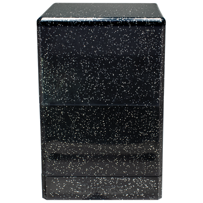 Glitter Satin Tower Deck Box - Black (Ultra PRO)