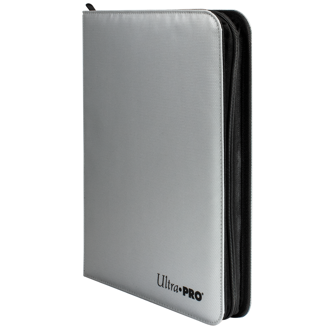 Ultra PRO 9-Pocket Zippered PRO-Binder: Silver Made With Fire Resistant Materials (Ultra PRO)