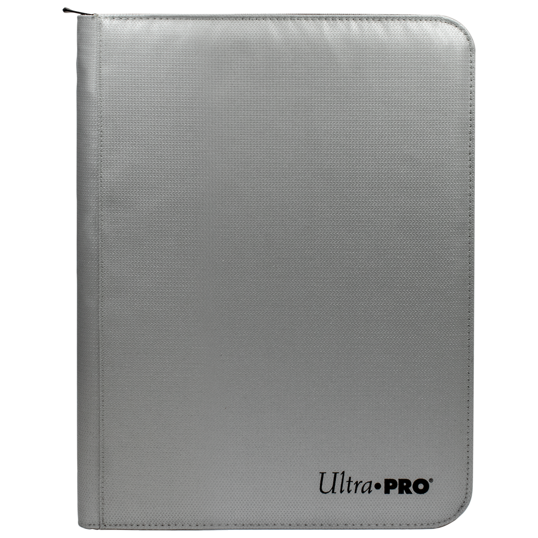 Ultra PRO 9-Pocket Zippered PRO-Binder: Silver Made With Fire Resistant Materials (Ultra PRO)