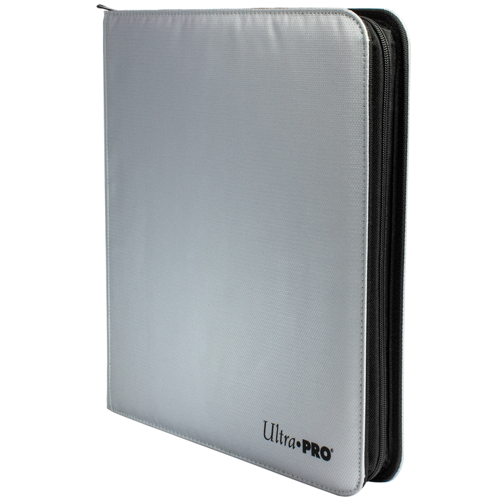 Ultra PRO 12-Pocket Zippered PRO-Binder: Silver Made With Fire Resistant Materials (Ultra PRO)