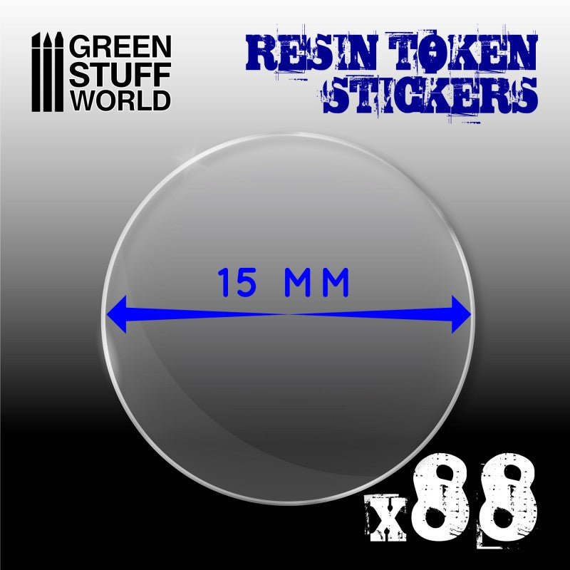 88x Resin Token Stickers 15mm (Green Stuff World)