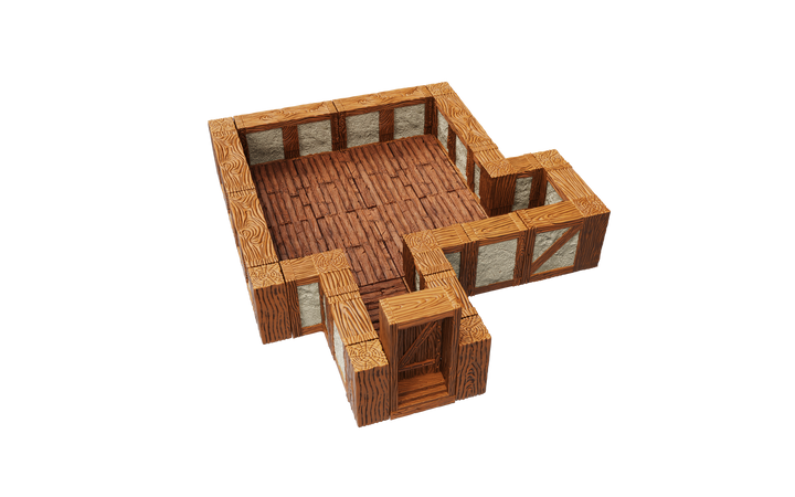 WarLock Tiles: Expansion Pack - 1 in. Town & Village Straight Walls