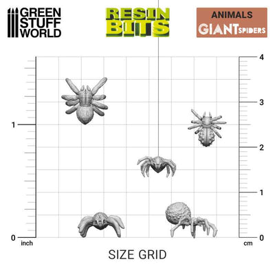 3D printed set - Big Spiders (Green Stuff World)