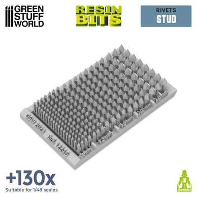 3D Printed Set - Micro Rivets - Stud (Green Stuff World)