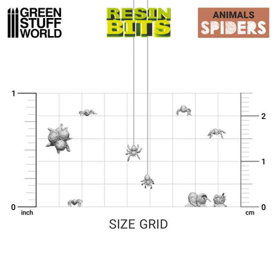 3D printed set - Small Spiders (Green Stuff World)