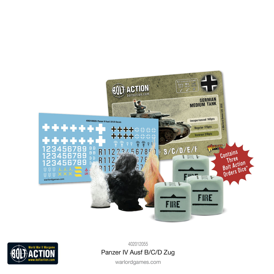 Bolt Action: Panzer IV Ausf. B/C/D Zug (Three Tanks)