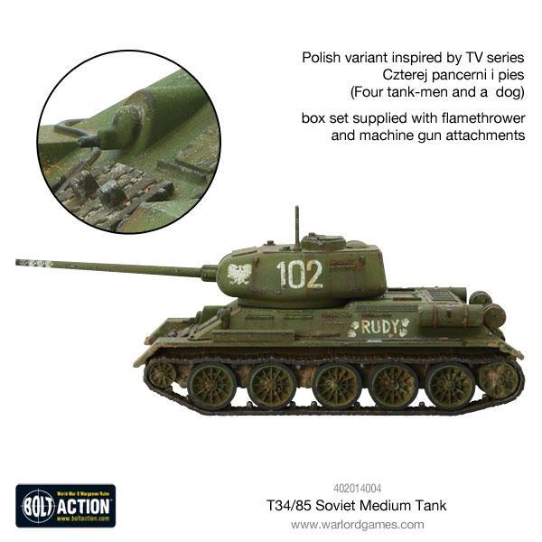 Bolt Action: T-34/85 medium tank (plastic)