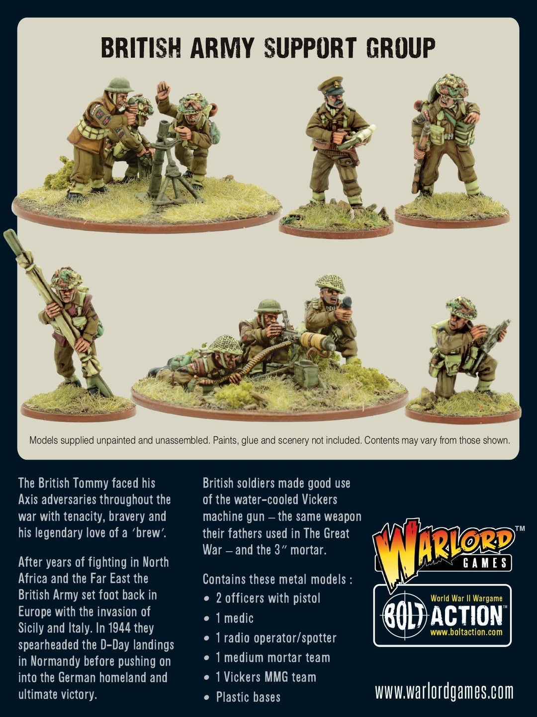 Bolt Action: British Army support group