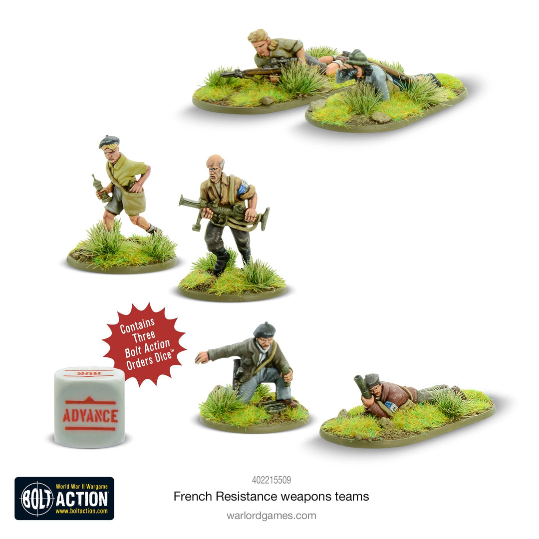 Bolt Action: French Resistance weapons teams