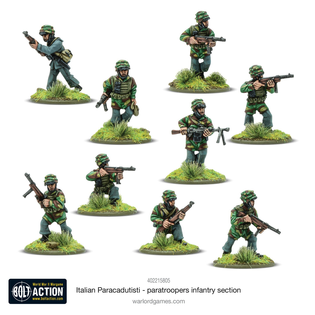 Bolt Action: Italian Paracadutisti paratrooper infantry section