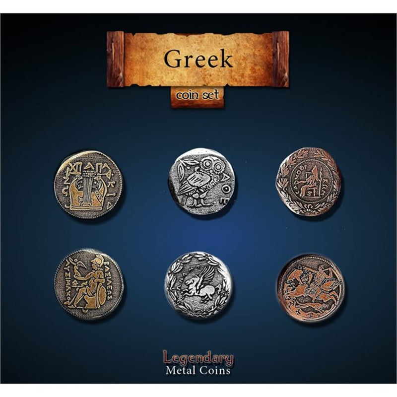 Legendary Metal Coins - Greek Coin Set (Drawlab)