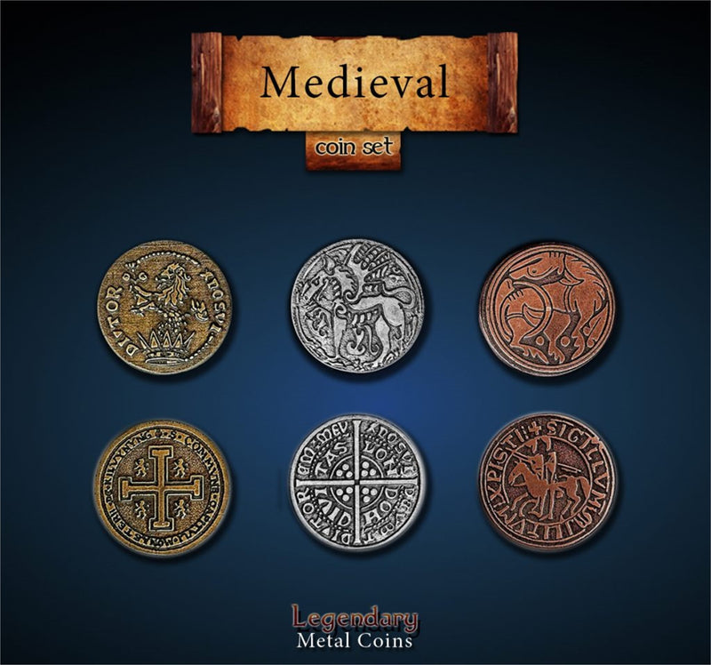 Legendary Metal Coins - Medieval Coin Set (Drawlab)