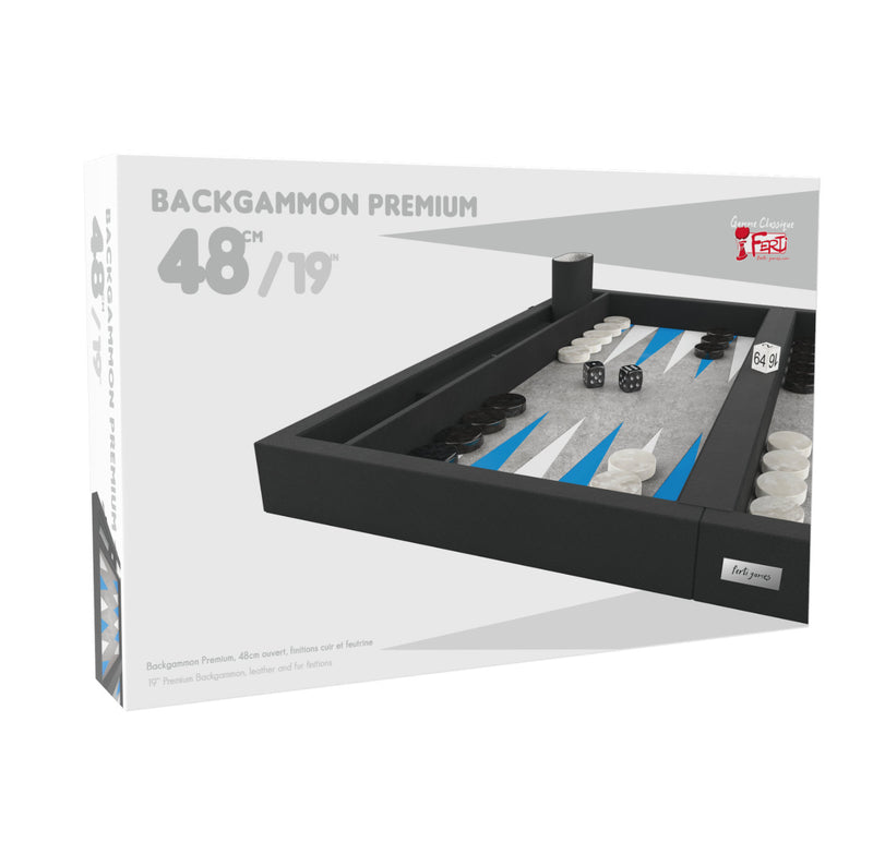 Backgammon Premium 48cm (Sort) (Ferti)
