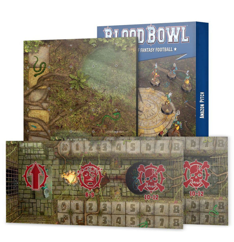 Blood Bowl: Amazon Pitch – Double-sided Pitch and Dugouts Set
