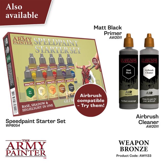 Warpaints Air Metallics: Weapon Bronze (The Army Painter) (AW1133)
