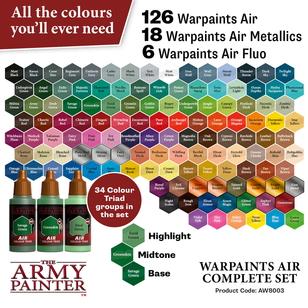 Warpaints Air - Warpaints Air Complete Set (The Army Painter) (AW8003)
