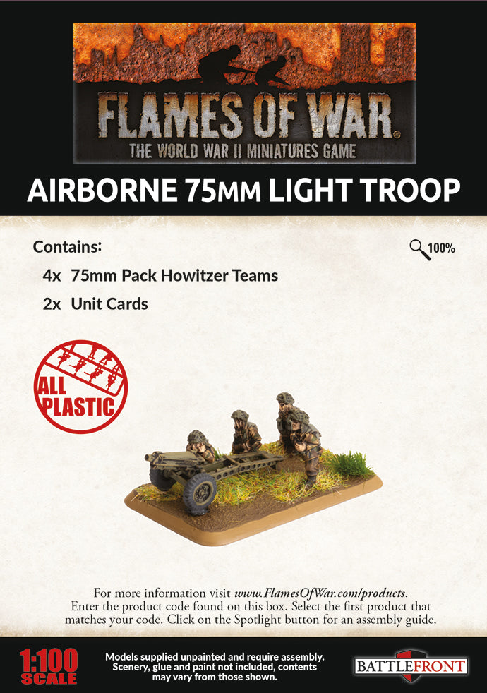 Flames of War: Airborne 75mm Light Troop (BBX50)