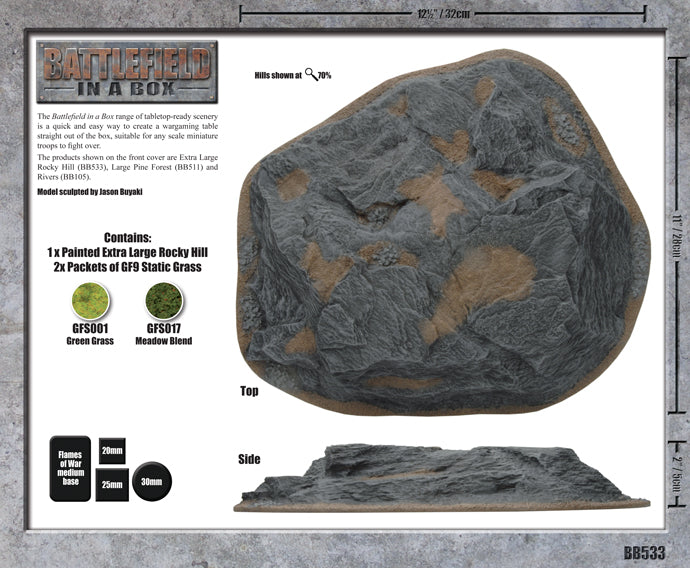 Battlefield in a Box: Essentials - Extra Large Rocky Hill (x1) (BB533)