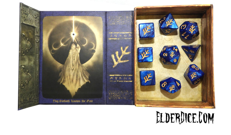 Elder Dice: Elder Sign - Blue Aether Polyhedral Set