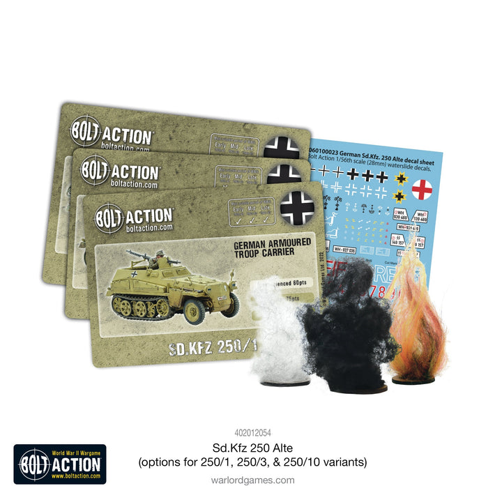Bolt Action: Sd.Kfz 250 (Alte) half-track (options to make 250/1, 250/3 or 250/10 variants)