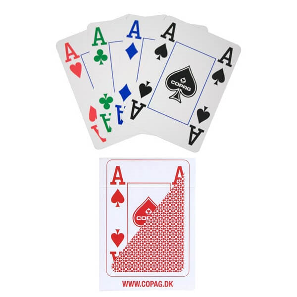 Copag 100% Plastic Poker, 4 Colour Deck