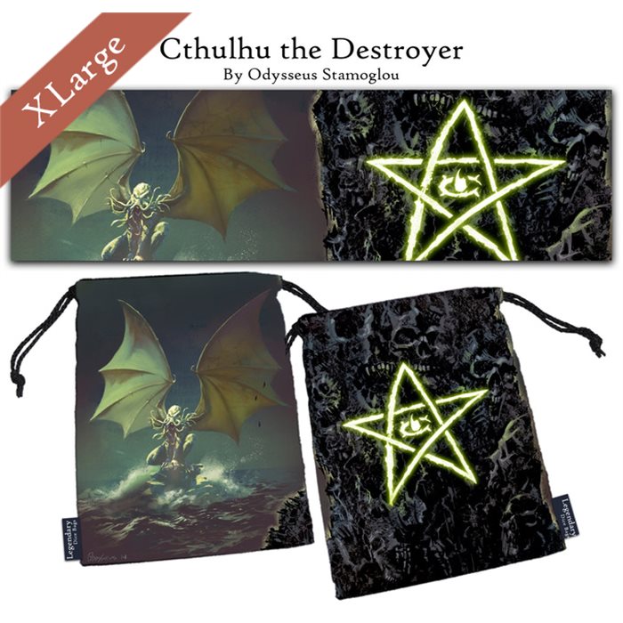 Cthulhu the Destroyer - XL Pouch / Dice Bag (Drawlab)
