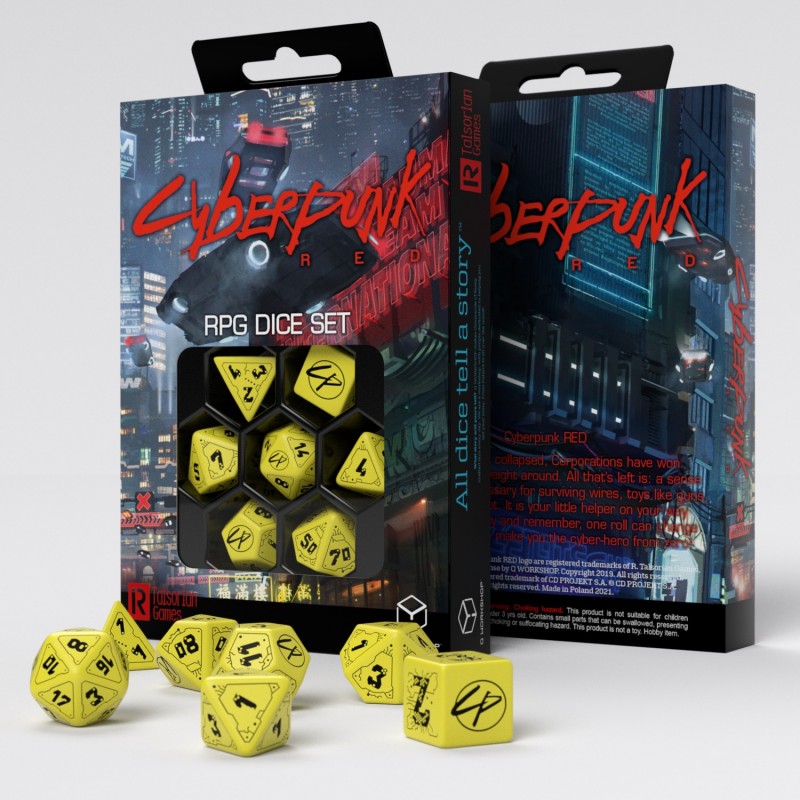Cyberpunk Red Dice Set: Danger Zone (Q-Workshop) (SCPU03)