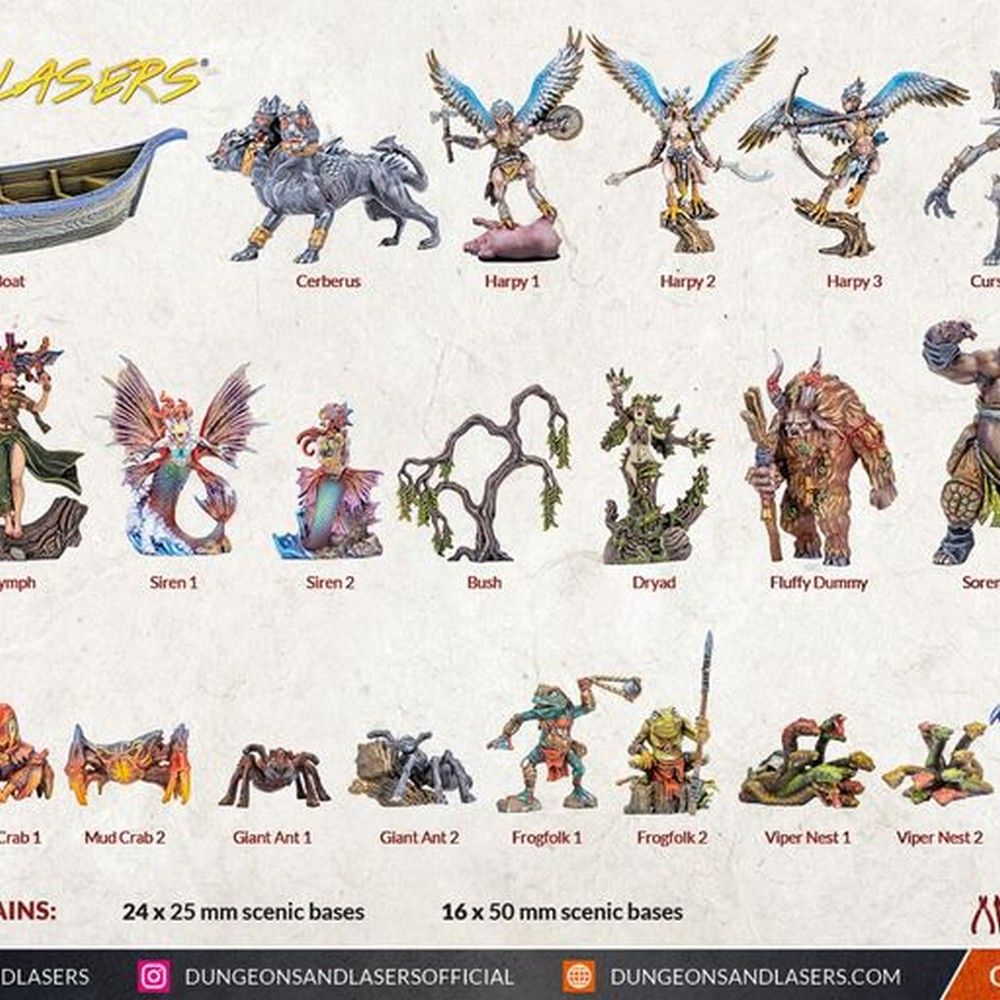 Dungeons & Lasers: Fantasy Miniatures Set