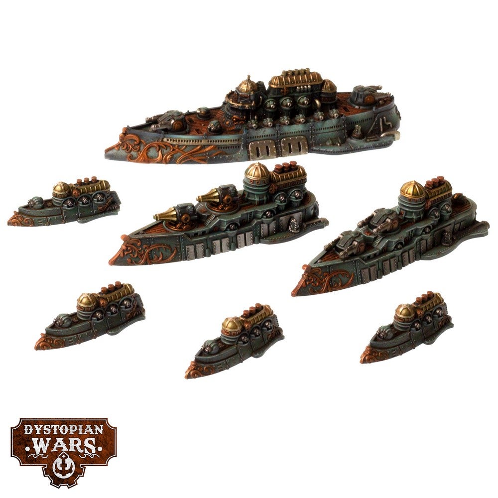 Dystopian Wars: Oriflamme Battlefleet Set