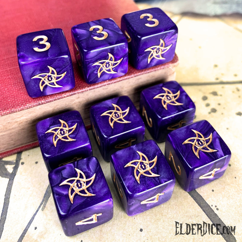 Elder Dice: Astral Elder Sign Dice - Mystic Purple d6 Set