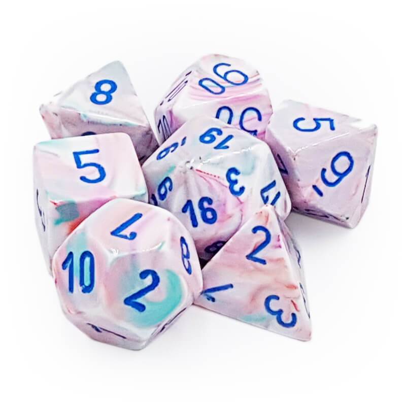 Festive - Pop Art/blue  7-Die Set (27544) - Chessex