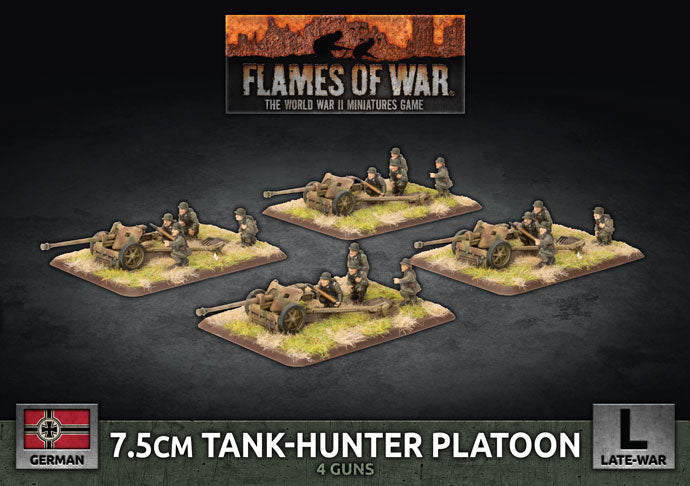 Flames of War: 7.5cm Tank Hunter Platoon (x4 Plastic) (GBX148)