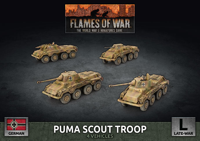 Flames of War: Puma Scout Troop (x4 Plastic) (GBX172)
