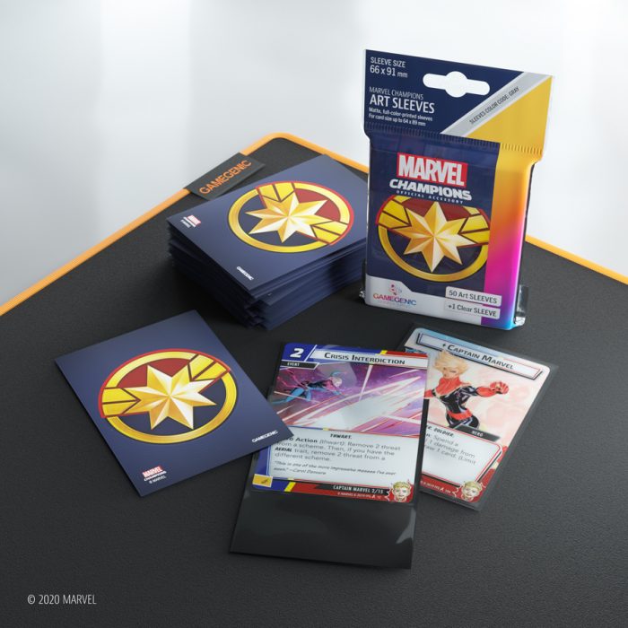 Gamegenic Marvel Champions Art Sleeves - Captain Marvel