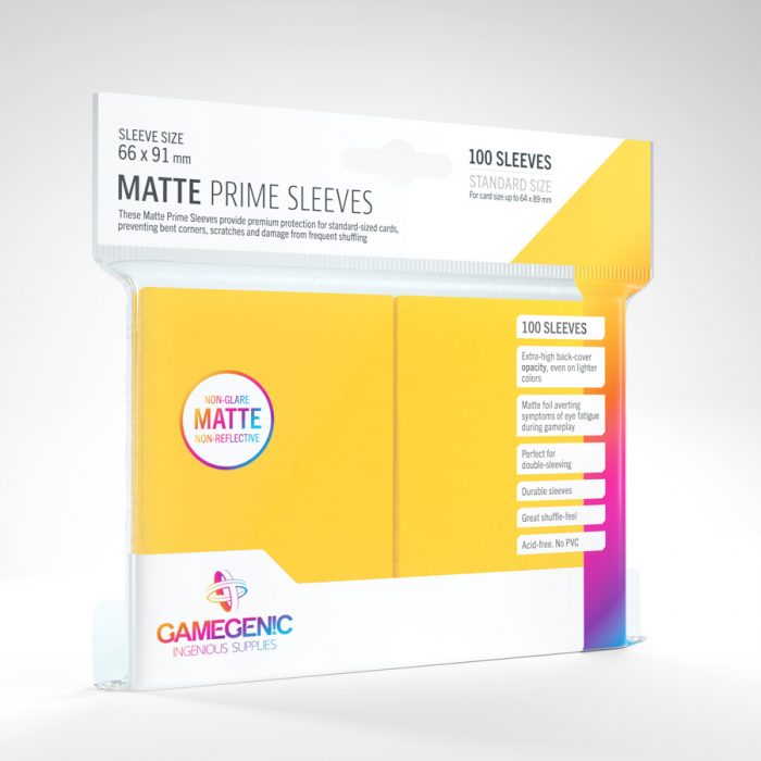 Gamegenic Matte Prime Sleeves (yellow)