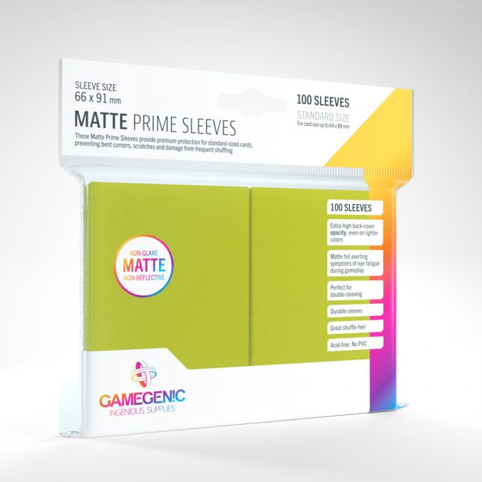 Gamegenic Matte Prime Sleeves (lime)