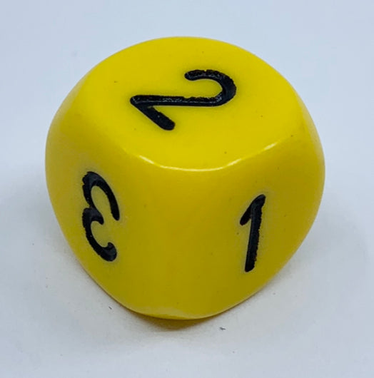 Opaque 16mm D3 - Yellow/black (XQ0302) - Chessex