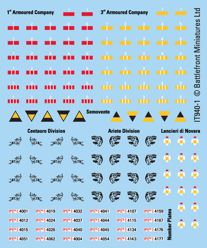 Flames of War: Italian Decals (IT940)