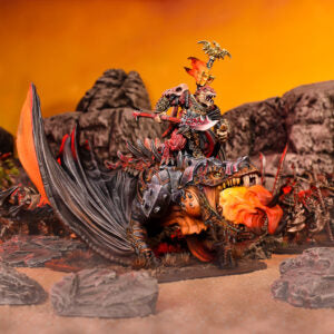 Kings of War: Salamander Clanlord on Firedrake