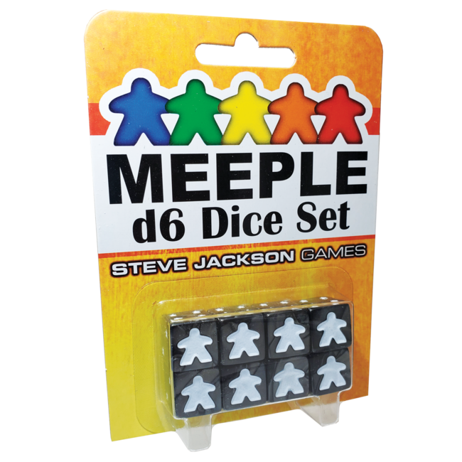 Meeple d6 Dice Set - Black