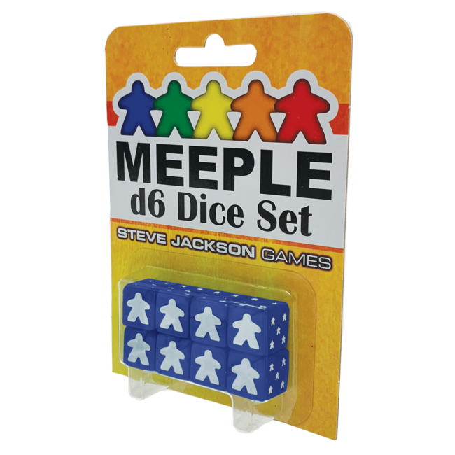 Meeple d6 Dice Set - Blue