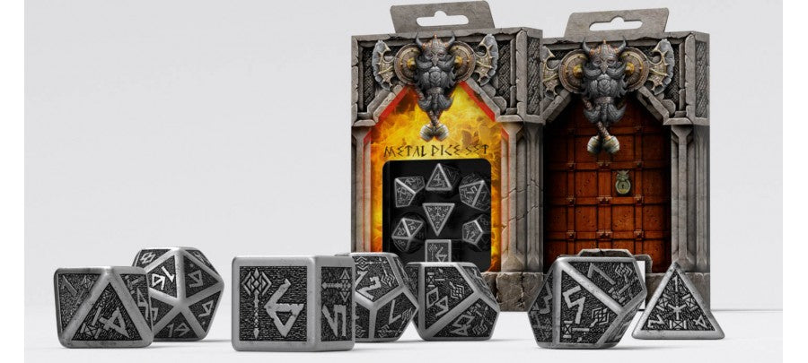 Metal Dwarven Dice Set (7) (Q-Workshop) (SMDW01)