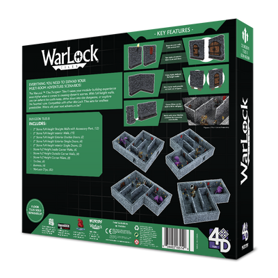 WarLock Tiles: Dungeon Tiles II - Full Height Stone Walls Expansion