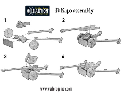 Bolt Action: German Heer 75mm Pak 40 anti-tank gun (Winter)