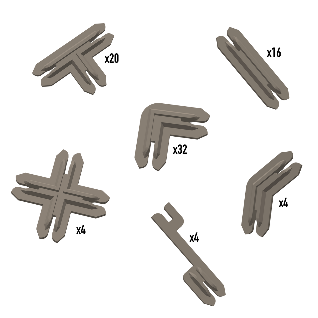 Battle Systems Plastic Terrain Clips - Brown (Battle Systems)