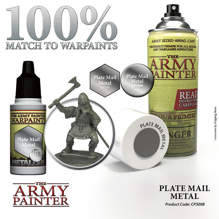 Colour Primers - Plate Mail Metal (The Army Painter) (CP3008)