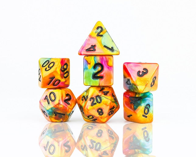 Sirius Dice: Rainbow Gold Dice Set