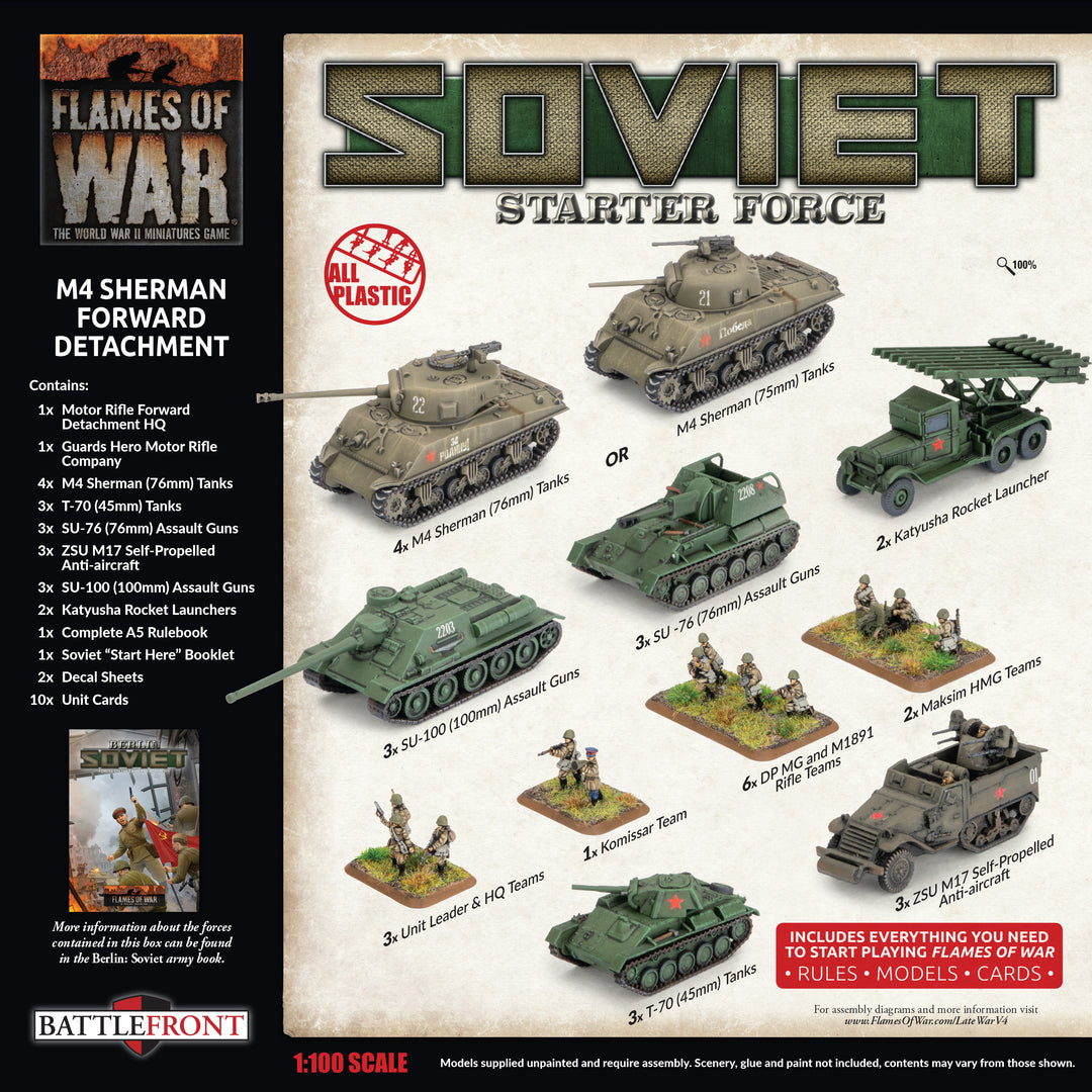 Flames of War: Soviet Starter Force - M4 Sherman Forward Detachment (Plastic) (SUAB16)